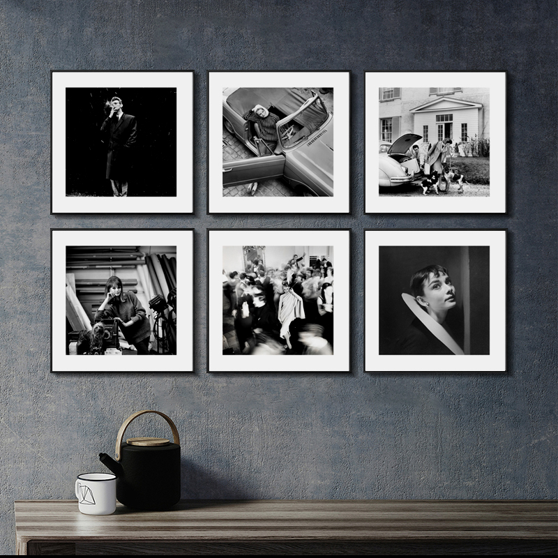 유명한 사진 포스터 할리우드 영화 스타 캔버스 회화, 블랙 화이트 벽 아트 거실 그림 현대 인쇄 장식